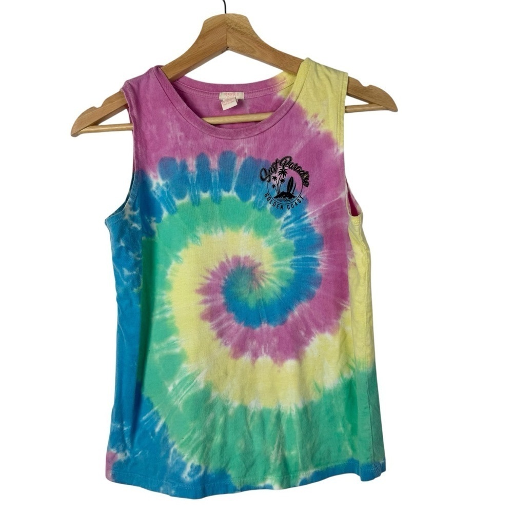 Forever 21 Girls Colorful Tie Dye Surf Paradise Tank Top 14
